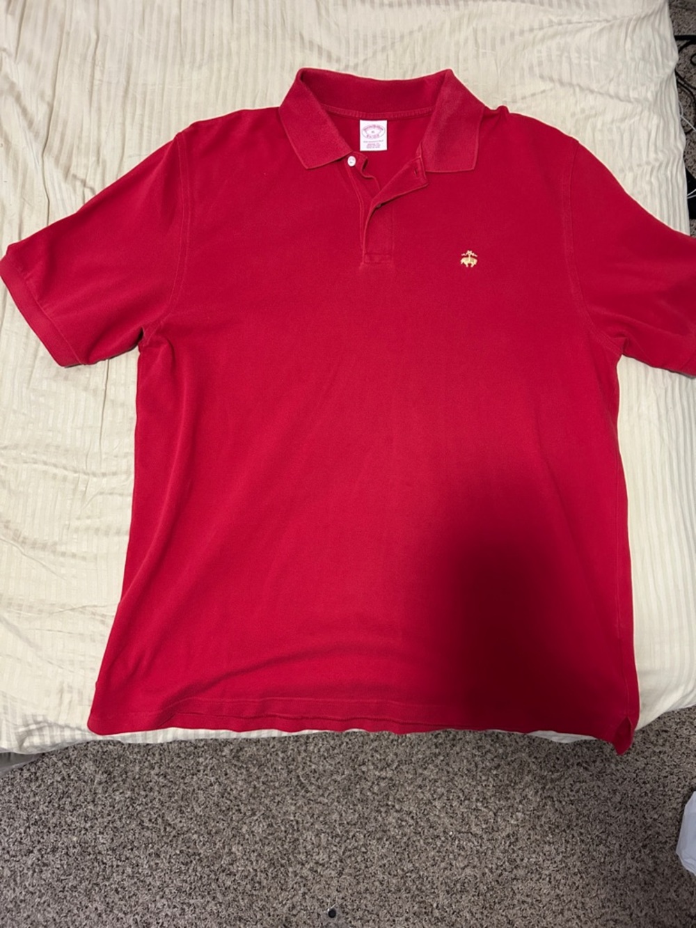 Red Brooks Brothers Performance Polo - 100% Cotton.  Original Fit XL